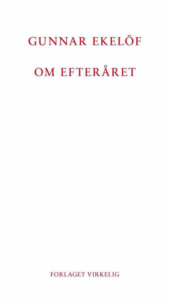 Cover for Gunnar Ekelöf · Bestiarium: Om efteråret (Sewn Spine Book) [1. wydanie] (2025)