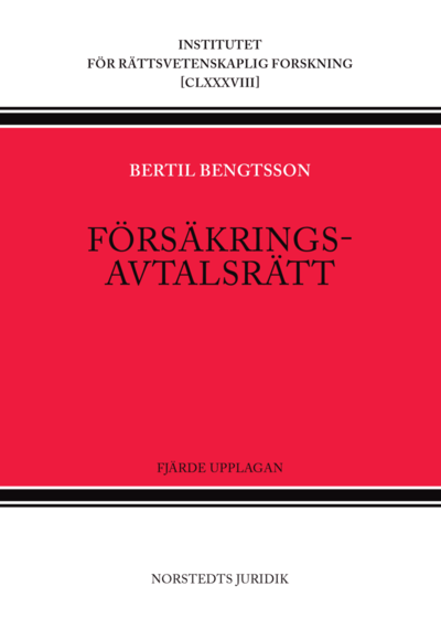 Cover for Bertil Bengtsson · Försäkringsavtalsrätt (Bound Book) (2019)