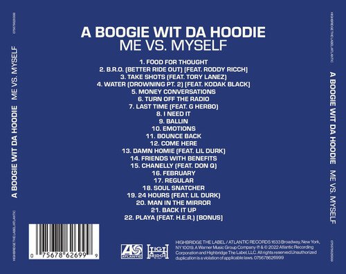 Me Vs Myself - Boogie Wit Da Hoodie - Musiikki - ATLANTIC - 0075678626999 - sunnuntai 18. joulukuuta 2022
