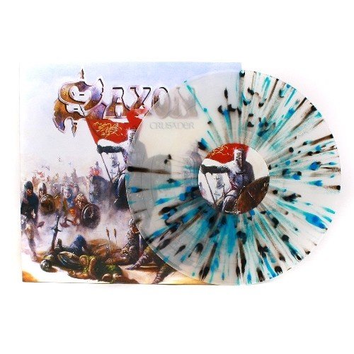 Cover for Saxon · Crusader (LP) [White / Black / Blue Splatter edition] (2018)