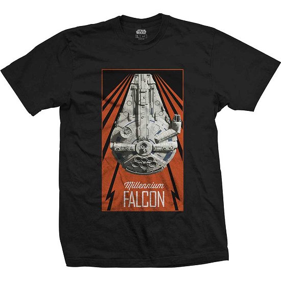 Cover for Star Wars · Star Wars Unisex T-Shirt: Solo Falcon Flash (Bekleidung) [size S] [Black - Unisex edition]