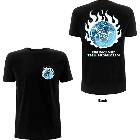 Bring Me The Horizon Unisex T-Shirt: Globe (Back Print) - Bring Me The Horizon - Merchandise -  - 5056187753999 - 