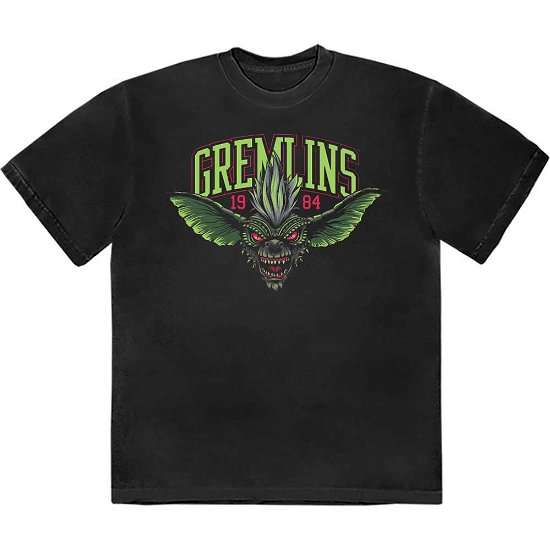 Gremlins Unisex T-Shirt: Stripe 1984 Green Logo - Gremlins - Koopwaar -  - 5056737248999 - 