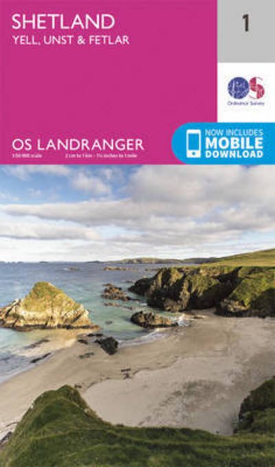 Cover for Ordnance Survey · Shetland - Yell, Unst and Fetlar - OS Landranger Map (Landkart) [February 2016 edition] (2016)
