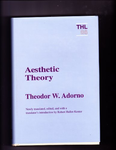 Cover for Theodor W. Adorno · Aesthetic Theory - Theory and History of Literature (Hardcover bog) (1996)