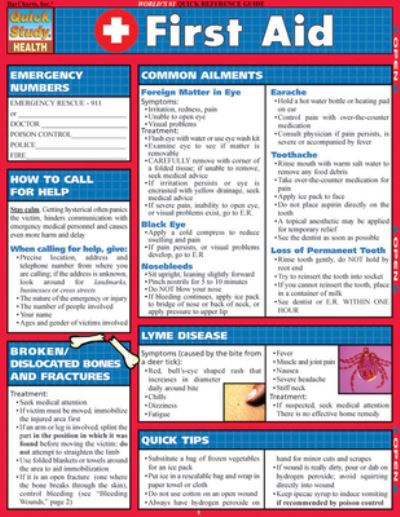 First Aid - Inc. BarCharts - Książki - Barcharts, Inc - 9781572226999 - 26 listopada 2002