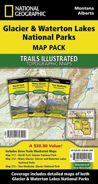Cover for National Geographic Maps · Glacier / waterton Lakes National Parks,map Pack Bundle: Trails Illustrated National Parks (Kort) [2021st edition] (2012)