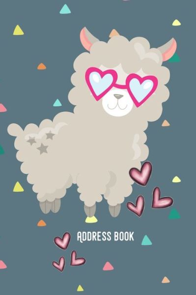 Cover for Zestya Address Books · Llama glitter Address Book (Paperback Book) (2019)