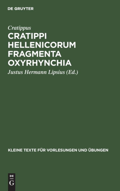 Cover for Cratippus · Cratippi Hellenicorum Fragmenta Oxyrhynchia (N/A) (1916)