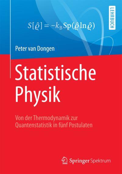 Cover for Peter van Dongen · Statistische Physik (Book) (2017)